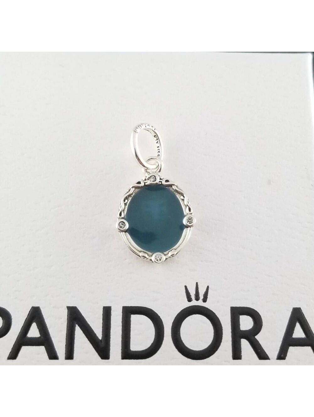 New Pandora Disney Snow White Evil Queen Magic Mirror Silver Dangle Charm